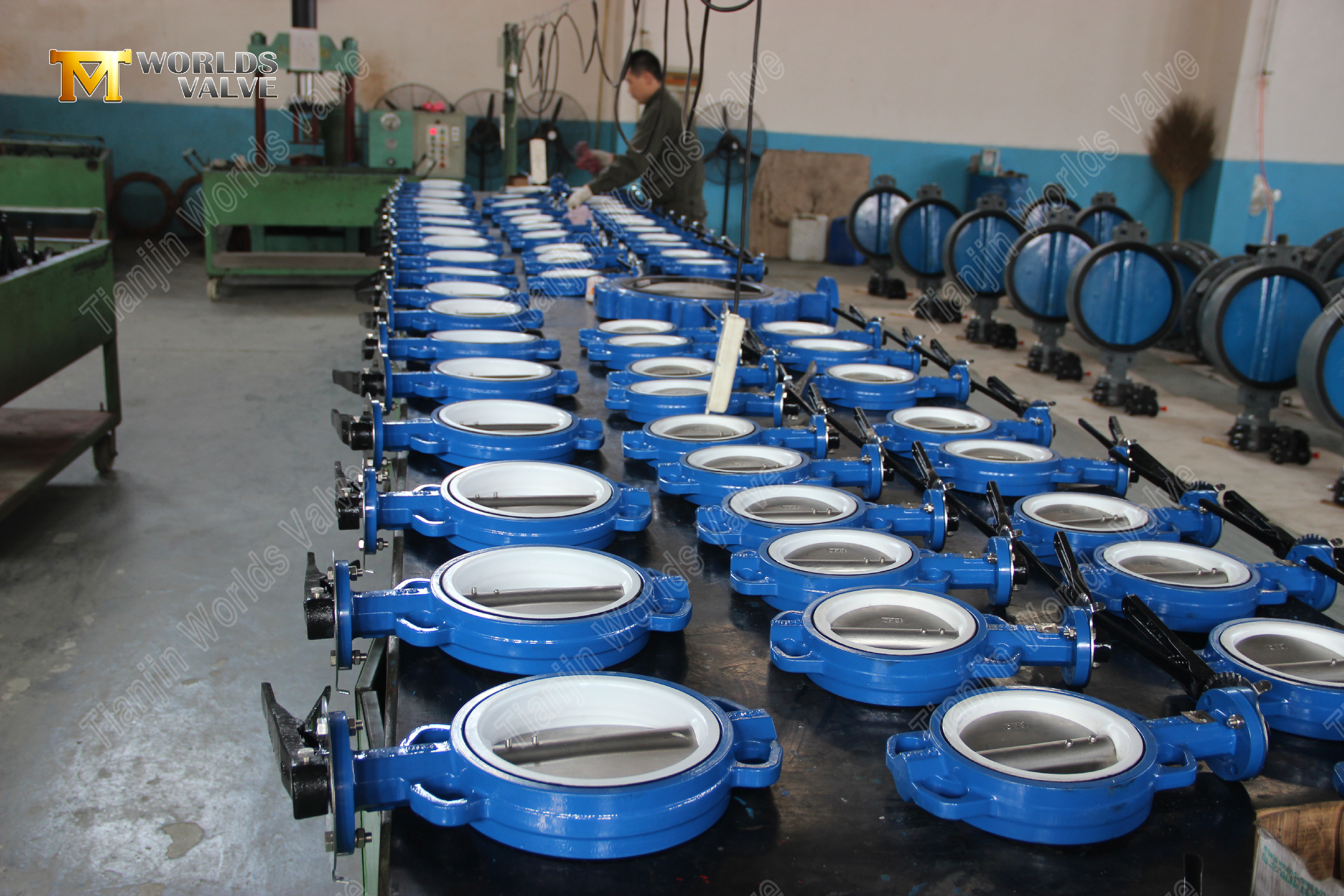 CF8M-Disc-&-PTFE-Seat-Wafer-Butterfly-Valve-with-Hand-Hebel-Bedienung-7
