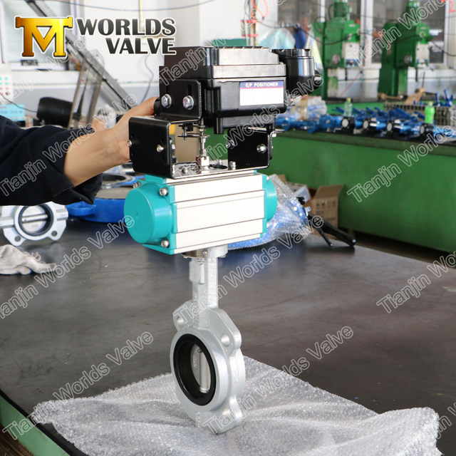 Pneumatischer elektrischer Stellantrieb Solenoid-API-Standardwafer-Typ Schmetterlingskontrollventile