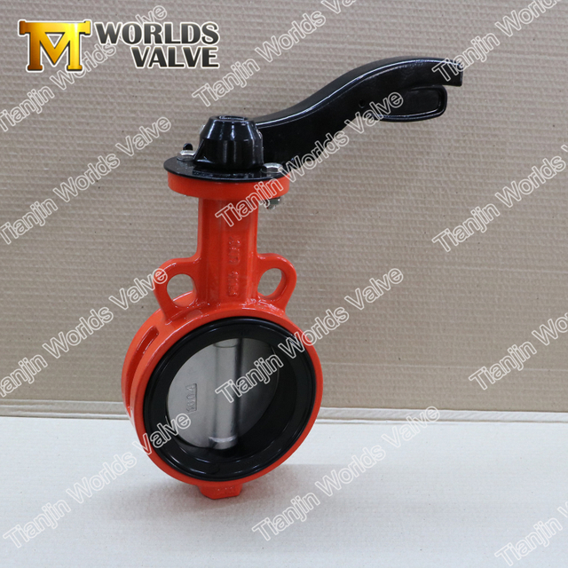 Absperrklappe mit Aluminiumhebel und Gummisitz