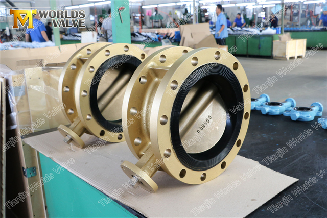 Aluminiumbronze C954 C955 C958 Absperrklappen mit Doppelflansch für Meerwasser