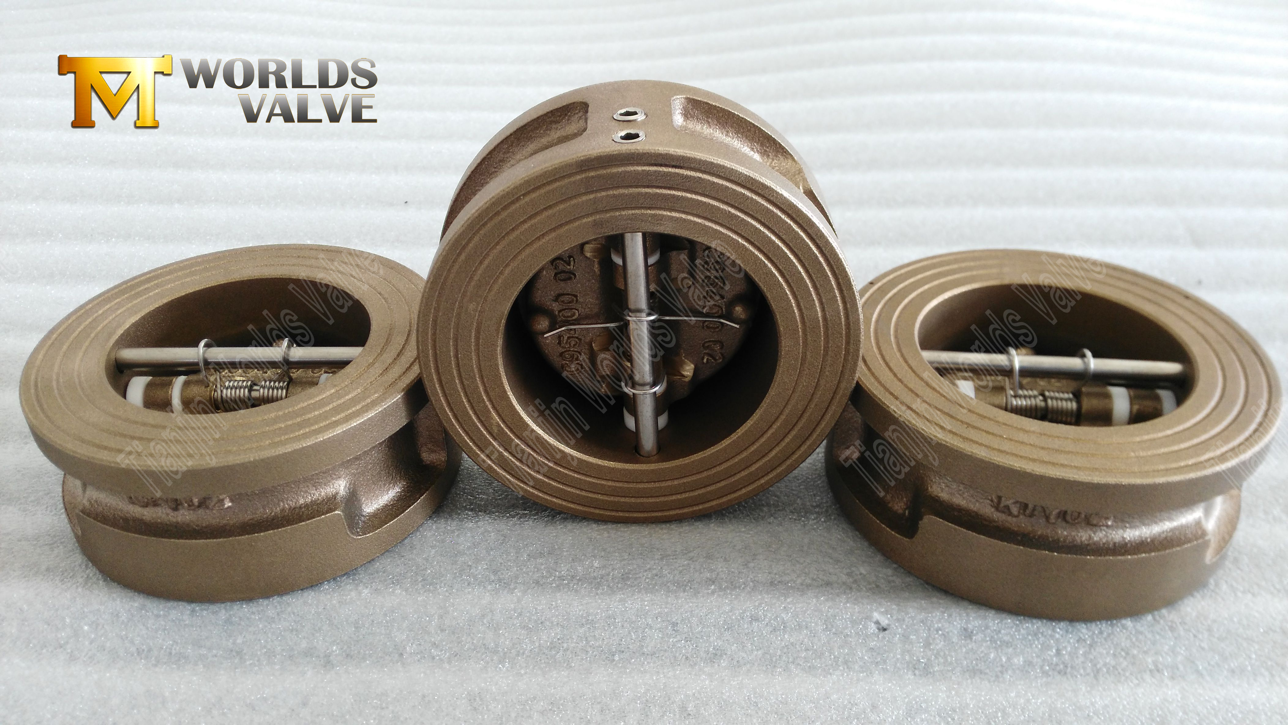 Hochdichtungsleistung Aluminiumbronze Dual Plattenpr&uuml;fventil-4