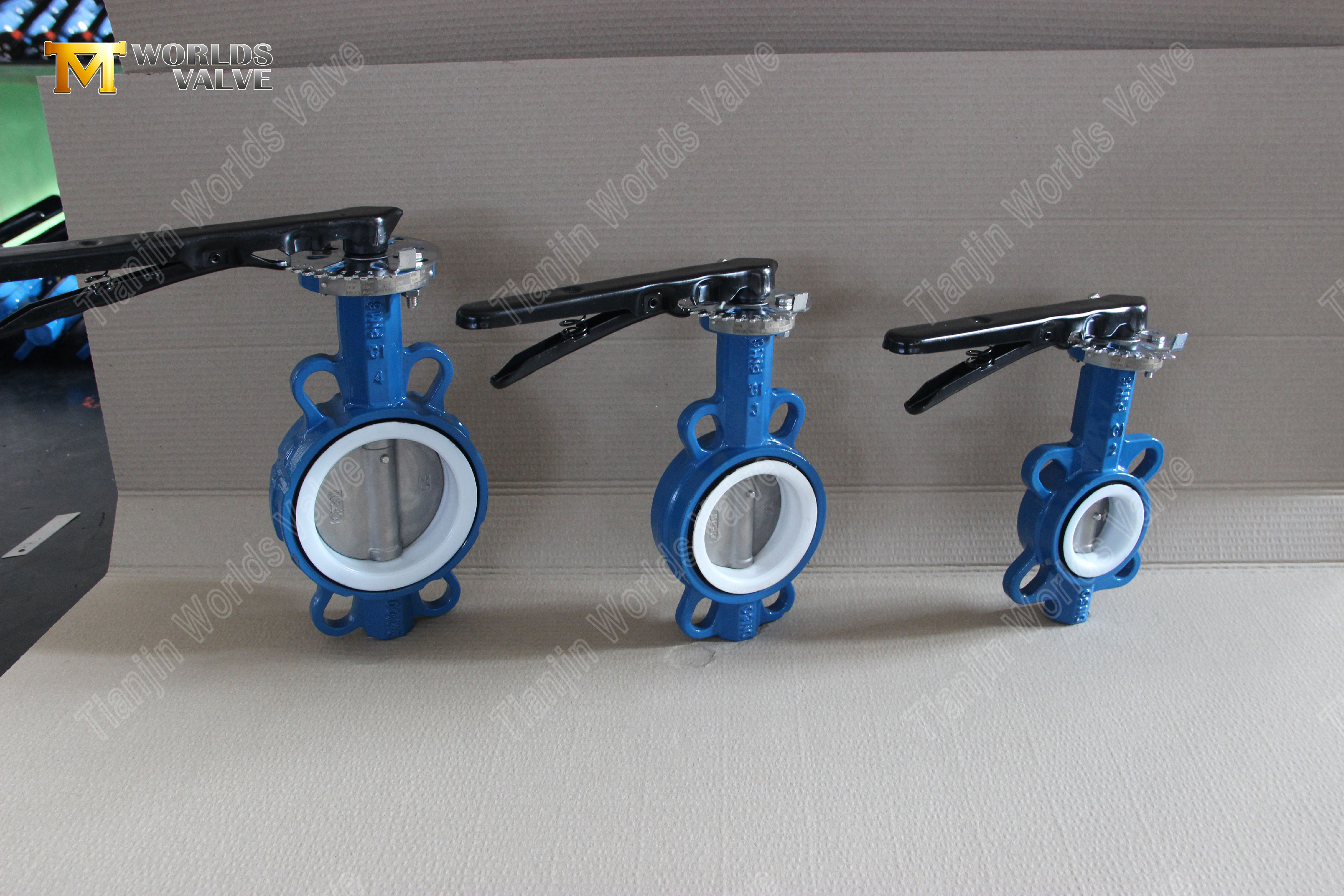 CF8M-Disc-&-PTFE-Seat-Wafer-Butterfly-Valve-with-Hand-Hebel-Bedienung-8