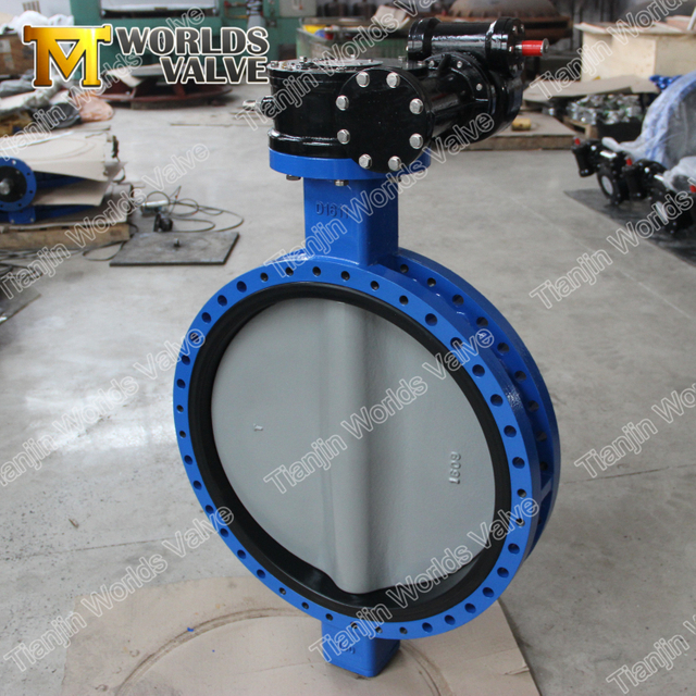 Nylon beschichtete doppelflansche Schmetterlingsventile Klasse125 Klasse150