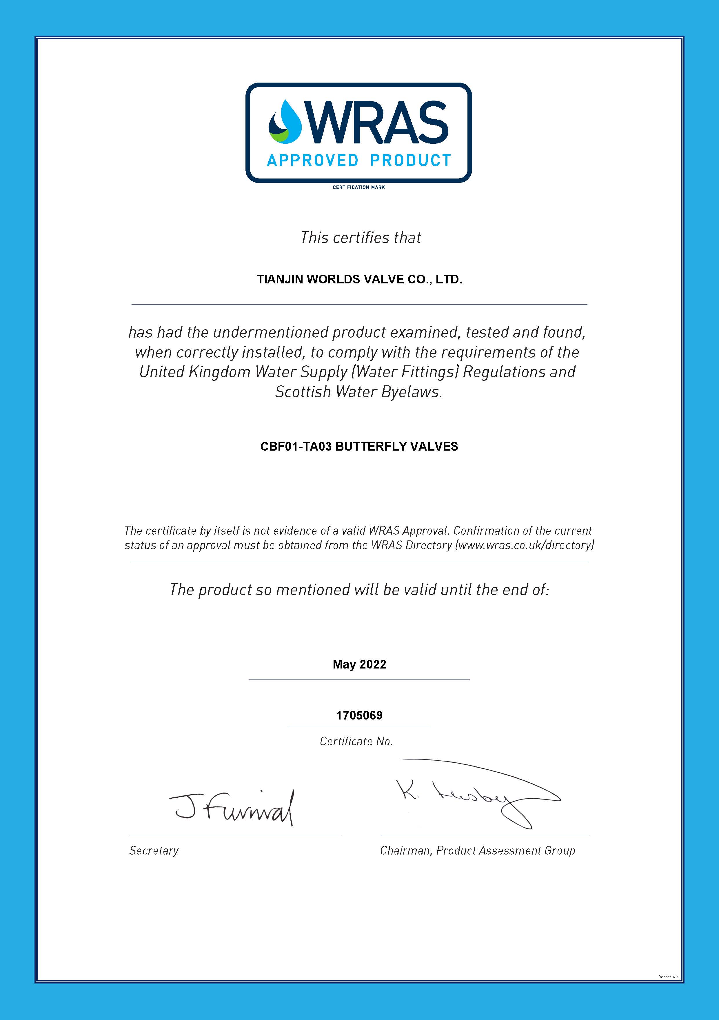 Wras-Schmetterlingsventil