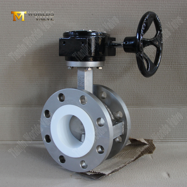 Flansch-Absperrklappe mit PTFE-Sitz und CF8M-Scheibe | Geteiltes Körperdesign