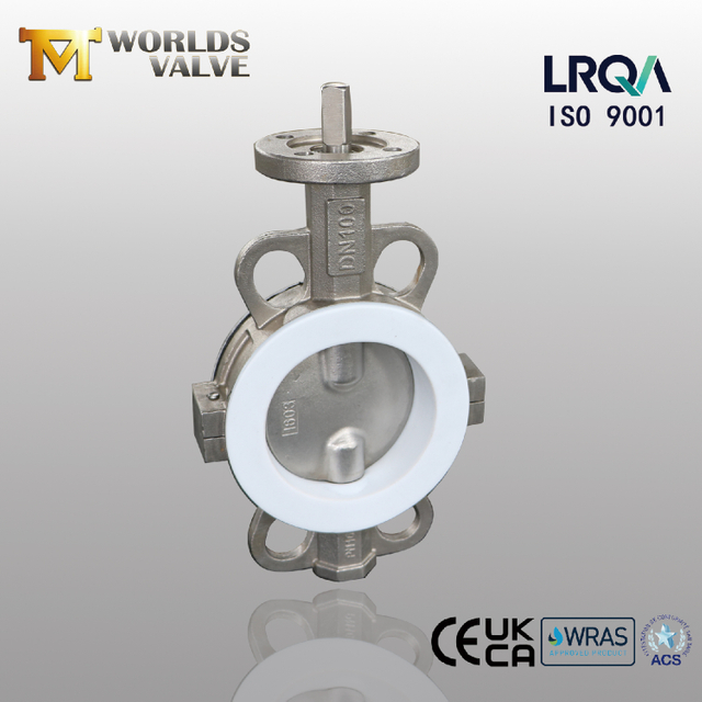 DN100 teflon ausgekleidet Wafer Split Body Bodesfly Ventile | Korrosionsbeständige Durchflussregelung