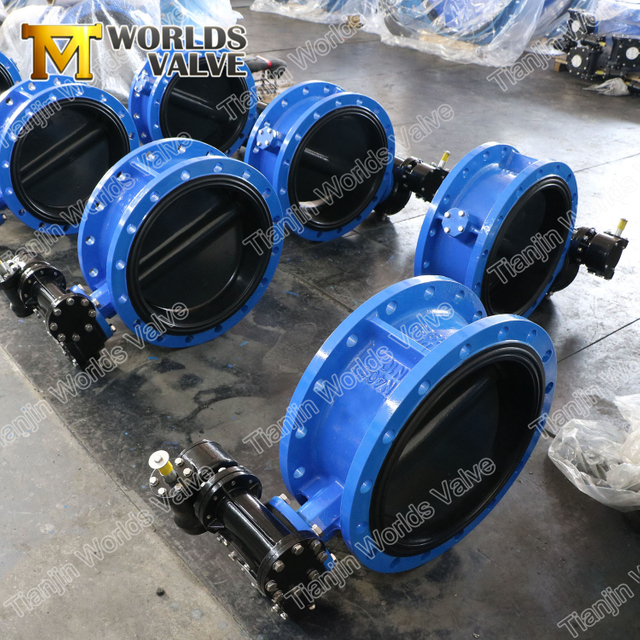 Mitteldichtendes Doppelflansch-Drosselventil mit vollgummibeschichteter Scheibe