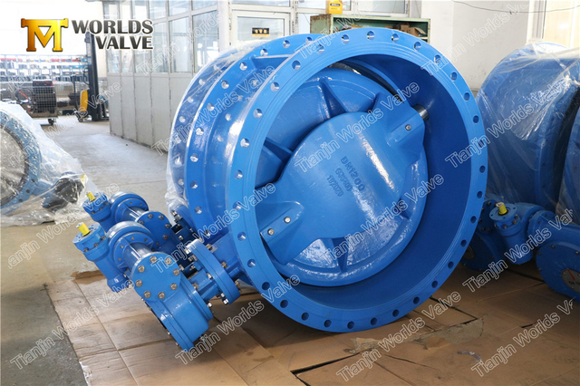 Doppelexzentrische Absperrklappe mit Flansch und Akzonobel Epoxy-Körper und -Scheibe