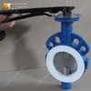 Absperrklappe mit geteiltem PTFE-Sitz und CF8M-Scheibe