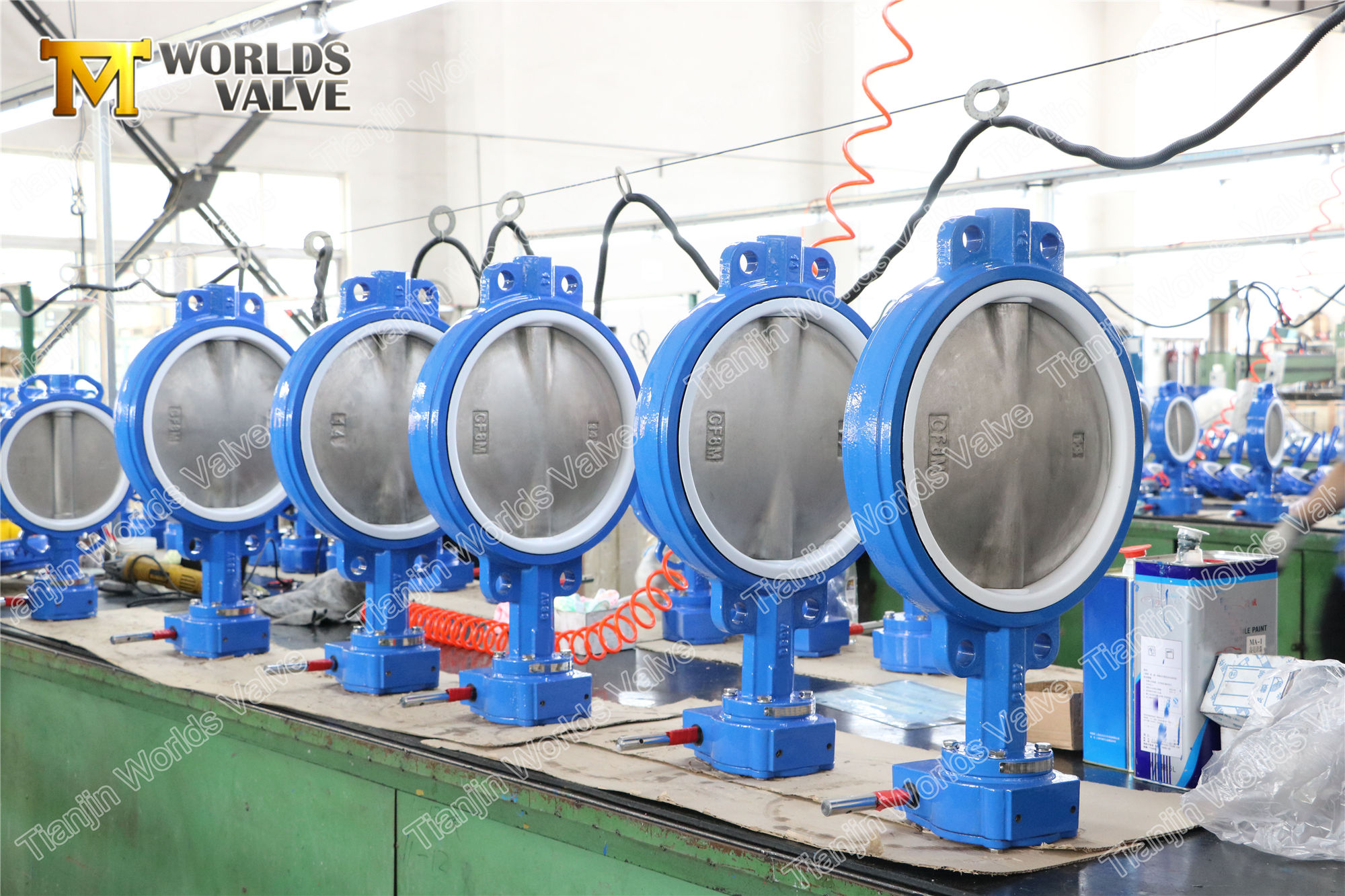 5 Getriebe betriebene pneumatische konzentrische Wafer-Schmetterlingsventil