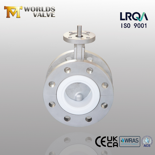 PTFE -Sitz- und Edelstahl -Scheibenscheiben -Flansch -Schmetterlingsventile
