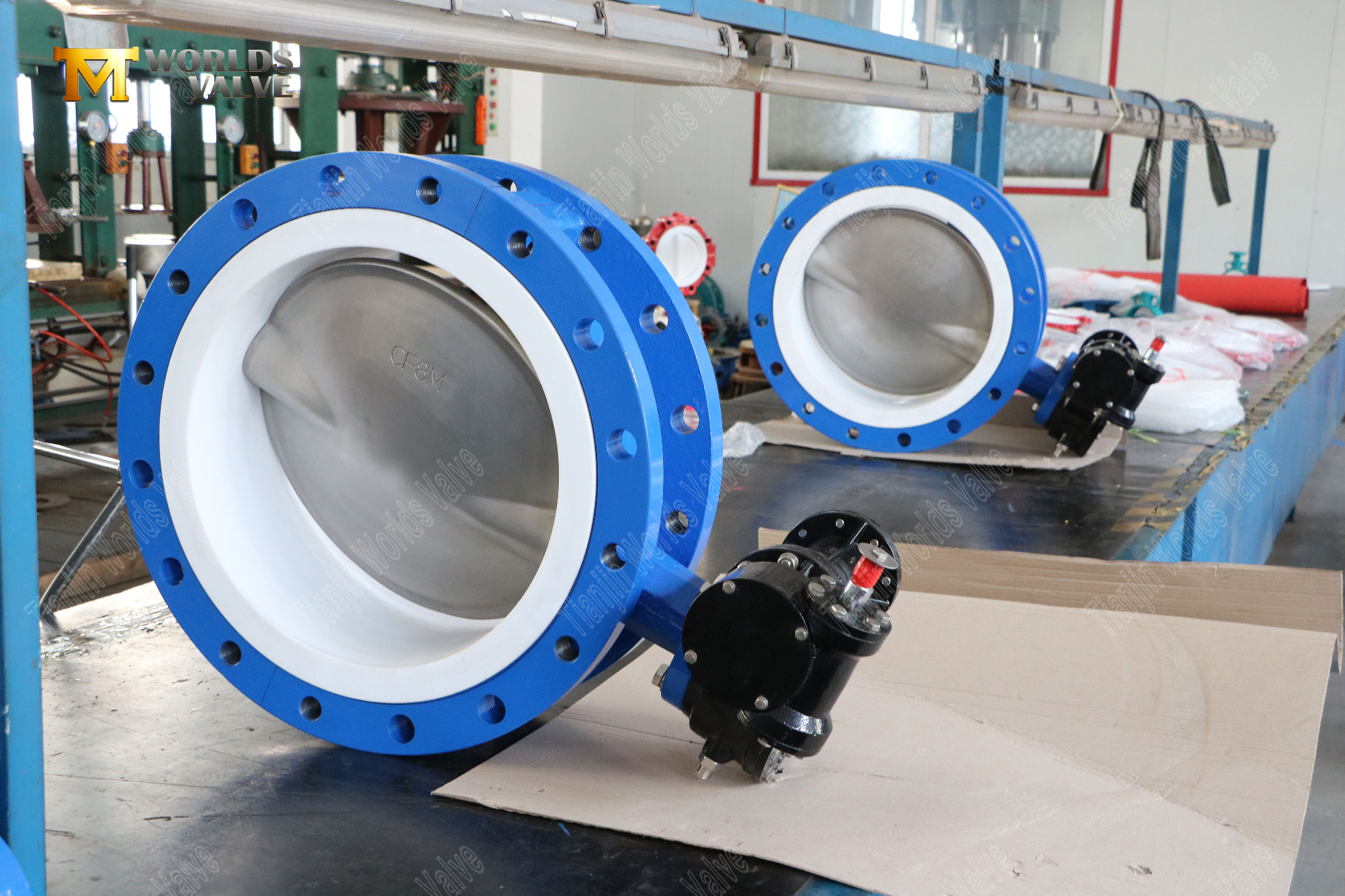 PTFE -Sitz- und Edelstahlscheibenscheiben -Flansch -Schmetterlingsventile (7)