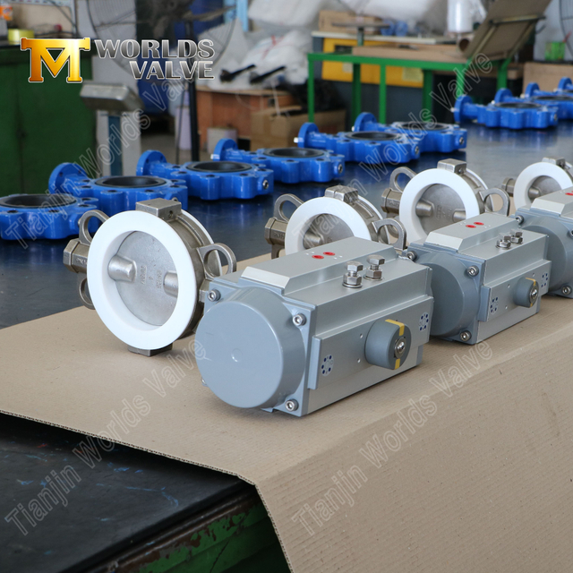 Split Body Ptfe ausgekleidetes SS -Schmetterlingsventil mit pneumatischer Betätigung | Überlegene Korrosionsbeständigkeit und Wartungseffizienz