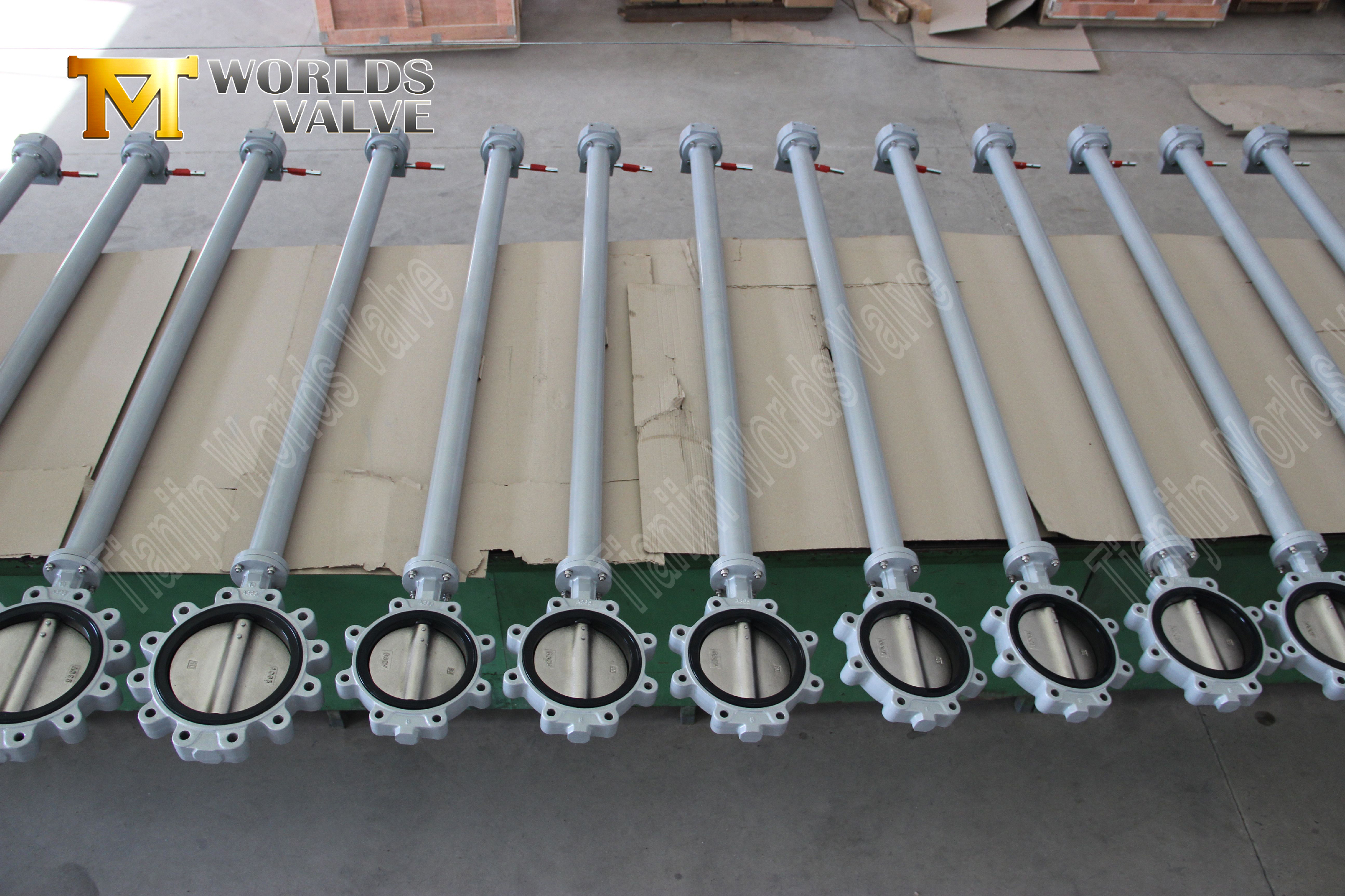 Verl&auml;ngerte Steme-Laug-&-Tapped-Butterfly-Valve-mit-H-Lever-Aktuation-Direkt-Mount-Isolation-2- (2)