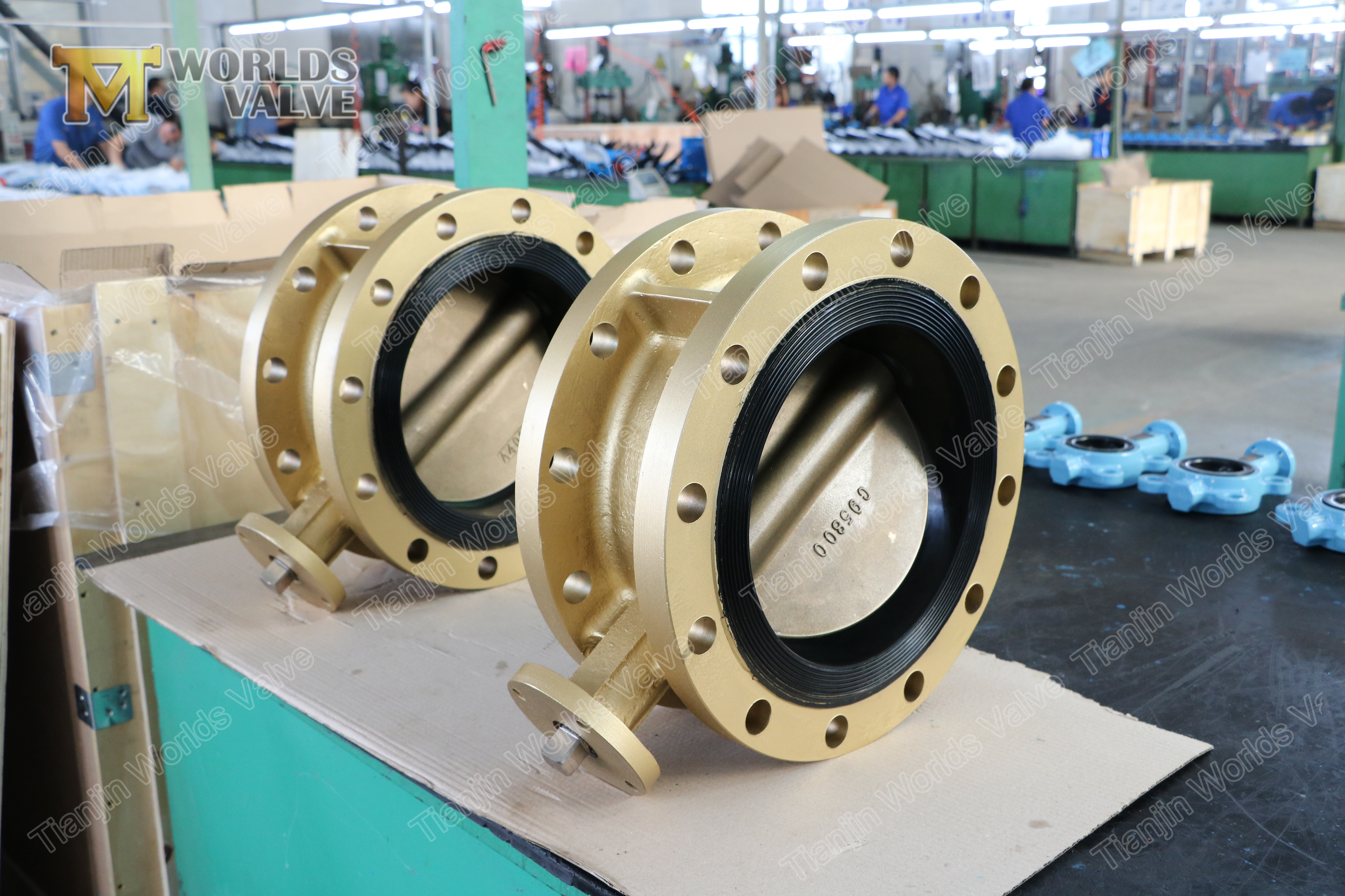 4 Doppelflansch-Schmetterlingsventil mit pneumatischer Stellglied