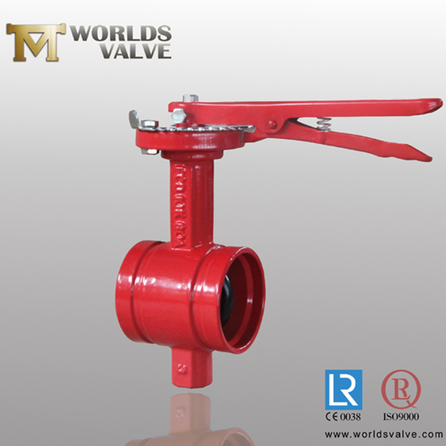 EPDM / NBR / VITON / BUNA-beschichtetes Scheibenventil mit genutetem Ende