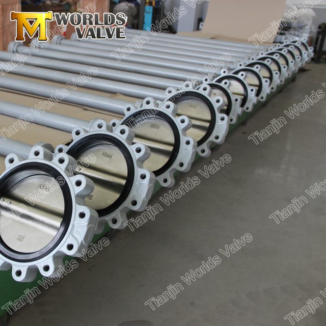 Guter Qualitäts-Ansatzentyp Gewinde-End-Schmetterlingsventil mit langem / ausgedehnter Stiel / Welle