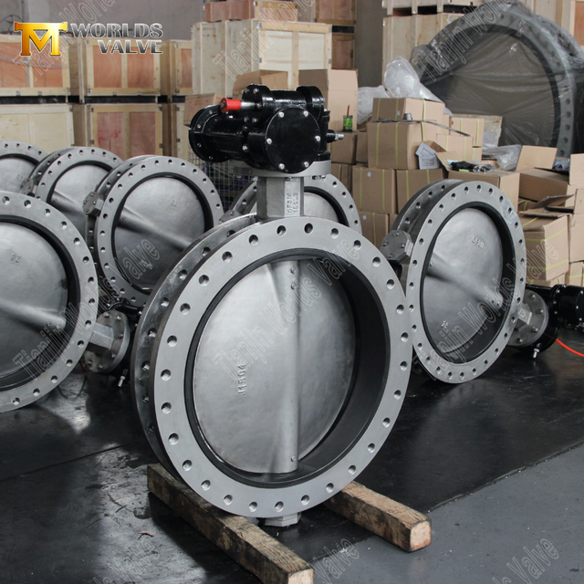 Getriebe betriebenes U-förmiges Schmetterlingsventil