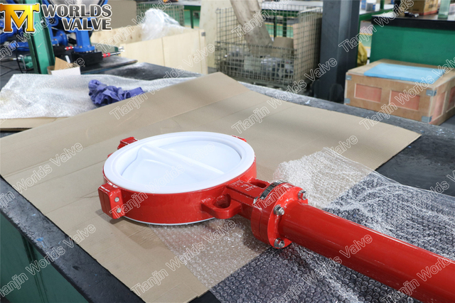 Mit Teflon ausgekleidete Schmetterlingsventilhersteller-Teflon-Schmetterlingsventil mit Verlängerungsstamm