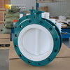 Zweiteilige PTFE-Absperrklappe DN600 mit Flansch, WCB-Gehäuse und Getriebeantrieb