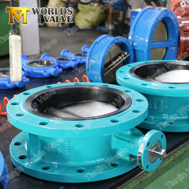 Doppelflanschklappe mit vulkanisiertem Sitz