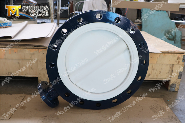 PTFE/PFA-Beschichtungsscheibe Absperrklappe mit geteiltem Gehäuse PN10 Class150 PN16