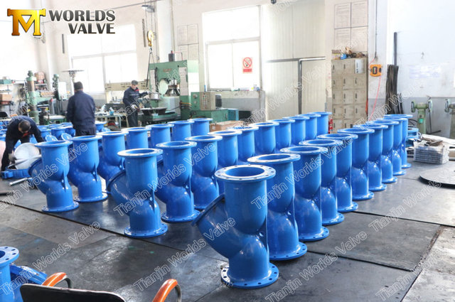 Gusssieb aus duktilem Gusseisen Y mit Edelstahlsiebfilter