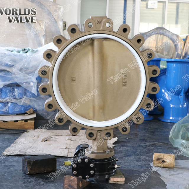 PTFE-Sitz C954 C958 C955 Gehäuse und Scheibe aus Aluminiumbronze konzentrische Absperrklappe